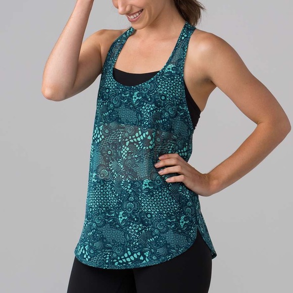lululemon athletica Tops - 6. Lululemon 105 Singlet Pretty Lace Bali Breeze Alberta Lake